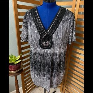 💥💥 Sequins beaded stretch top plus 1X